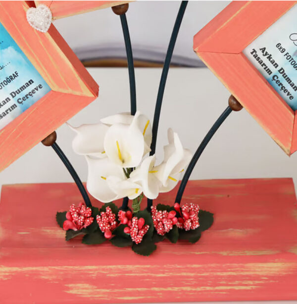 Çerçeve ahşap el yapımı çerçeveler (kırmızı)