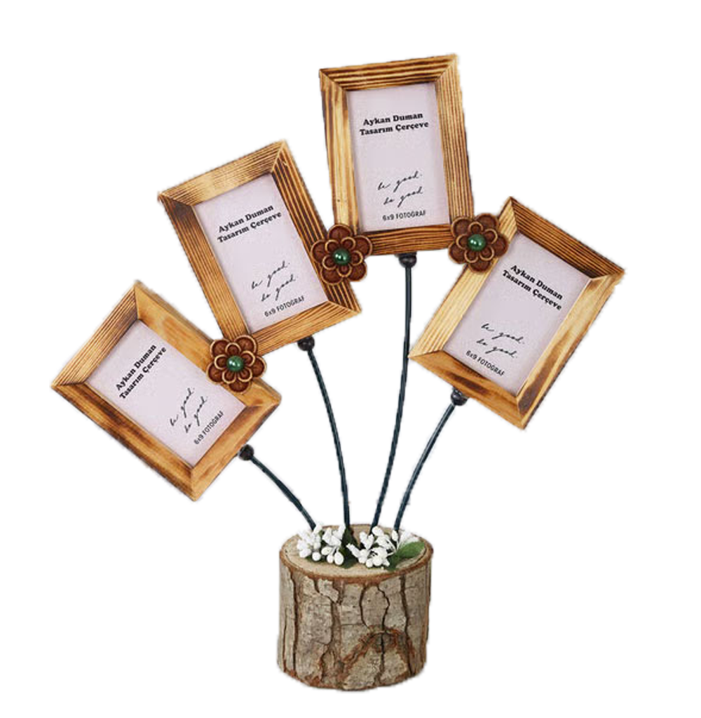 Çerçeve ahşap el yapımı çerçeve (Kahverengi)